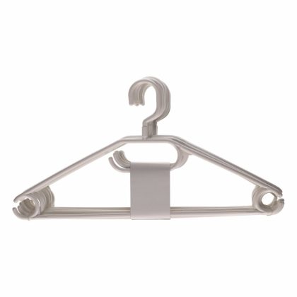 Merkloos Kledinghangers - 50x stuks - kunststof - wit