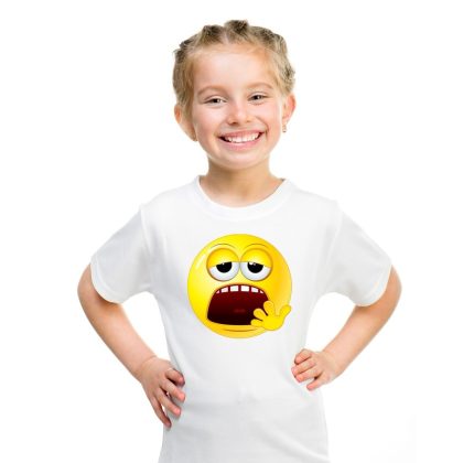 Bellatio Decorations Emoticon t-shirt moe wit kinderen