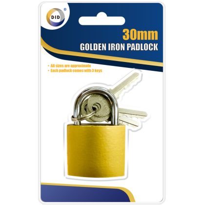 DID Hangslot met 3 sleutels - 3 cm - ijzer