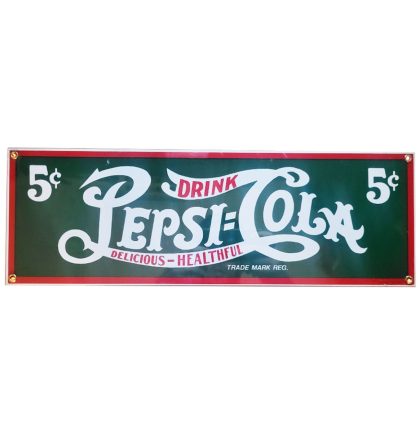 Pepsi Drink Pepsi-Cola Delicious - Healthful Emaille Bord - 46 x 15 cm - Ande Rooney 1991