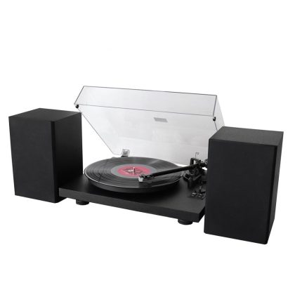 Fiftiesstore Soundmaster Elite Line PL711SW Platenspeler met Speakers - Zwart