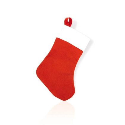 Merkloos 20x Rode mini kerstsokken 32 cm