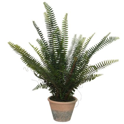 Bellatio flowers & plants Groene Varen kunstplanten 60 cm in pot