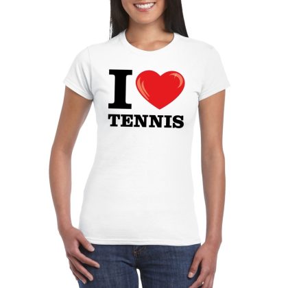 Bellatio Decorations I love tennis t-shirt wit dames