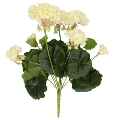 Bellatio flowers & plants Kunstplant geranium wit 30 cm