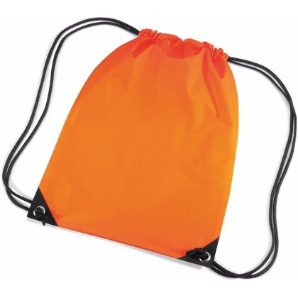 Merkloos Oranje gymtas met koordsluiting