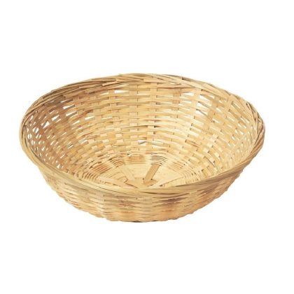 HI Ronde rieten/bamboe mand/schaal 22 x 8 cm