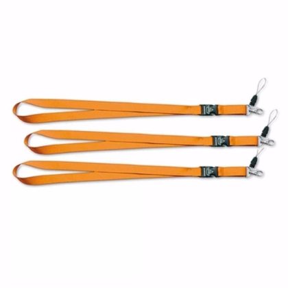 Merkloos 10 oranje lanyards 55 cm