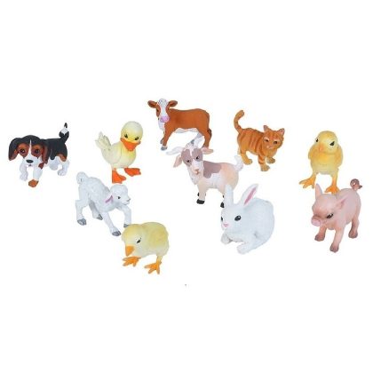 Wild Republic 20x Plastic baby boerderijdieren speelfiguren