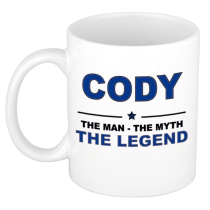 Bellatio Decorations Cody cadeau naam mok - man myth legend - vaderdag