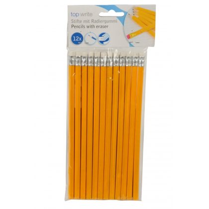 Merkloos Potloden HB grijs - 12x stuks - basic tekenpotloden