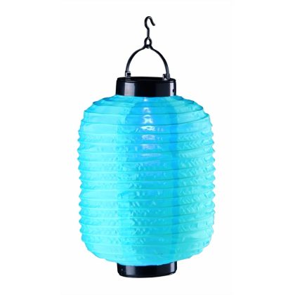 Merkloos Blauwe solar lampion 35 cm