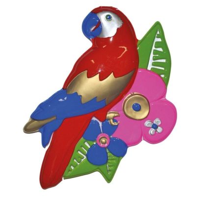 Merkloos Plastic papegaai decoratie 60 cm