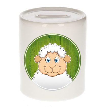 Bellatio Decorations Schaap kado spaarpot voor kinderen 9 cm
