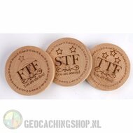 Geodox Wooden coins - FTF, STF, TTF set (3 stuks)