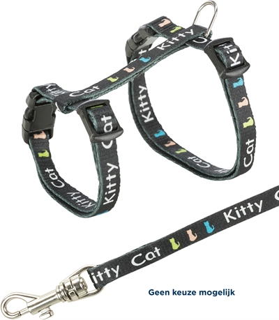 TRIXIE KITTENTUIG JUNIOR MET RIEM KITTY CAT ASSORTI 21-33X0,8 CM / 120 CM