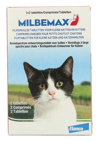 Van der Meer MILBEMAX TABLET ONTWORMING KLEINE KAT/KITTEN 2 TABLETTEN