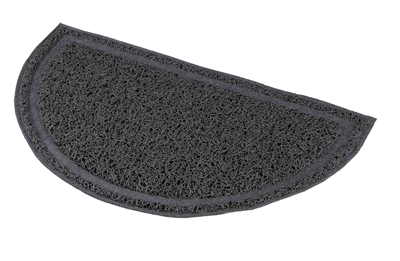 TRIXIE SCHOONLOOPMAT VOOR KATTENBAKKEN HALFROND PVC ANTRACIET 41X25 CM 2 ST