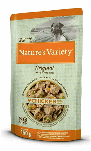 Van der Meer NATURES VARIETY ORIGINAL MINI POUCH CHICKEN 8X150 GR