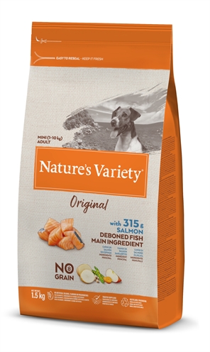 Van der Meer NATURES VARIETY ORIGINAL ADULT MINI SALMON NO GRAIN 1,5 KG