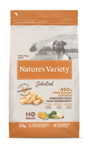 Van der Meer NATURES VARIETY SELECTED ADULT MINI FREE RANGE CHICKEN 1,5 KG