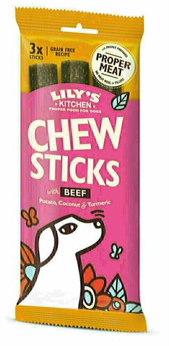 Van der Meer LILY'S KITCHEN CHEW STICKS WITH BEEF 120 GR 3 ST