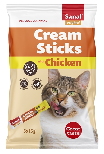 Van der Meer SANAL CREAM STICKS KAT KIP 5X15 GR