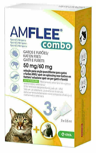 Van der Meer KRKA AMFLEE COMBO SPOT ON KAT / FRET 50 MG 3 PIP