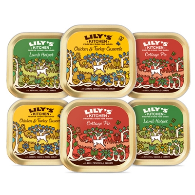 Van der Meer LILY'S KITCHEN DOG ADULT CLASSIC DINNERS TRAY MULTIPACK 6X150 GR
