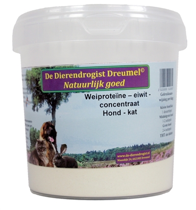 Van der Meer DIERENDROGIST WEIPROTEINE CONCENTRAAT HOND / KAT 400 GR