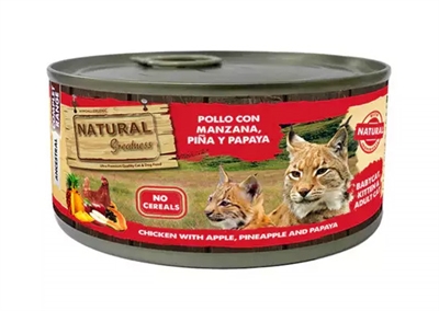 Van der Meer NATURAL GREATNESS KITTEN CHICKEN/APPLE/PINEAPPLE/PAPAYA 185 GR