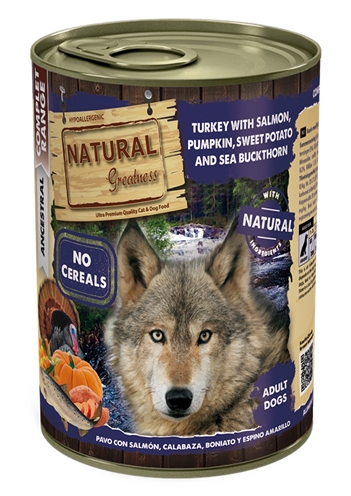Van der Meer NATURAL GREATNESS TURKEY / SALMON / PUMPKIN / SWEET POTATO 400 GR