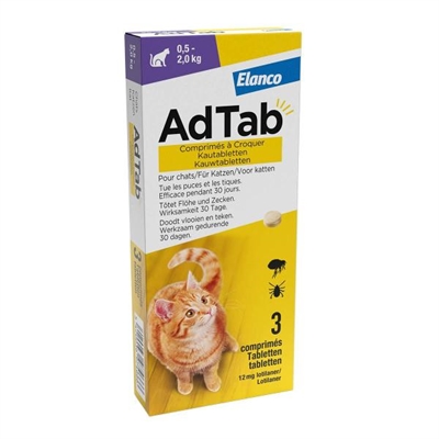 Van der Meer ADTAB KAUWTABLET KAT 0,5-2 KG 3 TBL