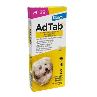 Van der Meer ADTAB KAUWTABLET HOND 2,5-5,5 KG 3 TBL