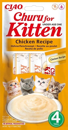 Van der Meer INABA CHURU KITTEN CHICKEN RECIPE 4X14GR