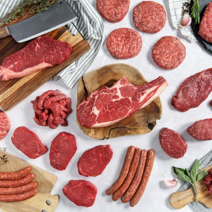 Grutto Grasgevoerd koe pakket luxe Bio - 7,1 KG vlees - € 4,00 per maaltijd - Grutto