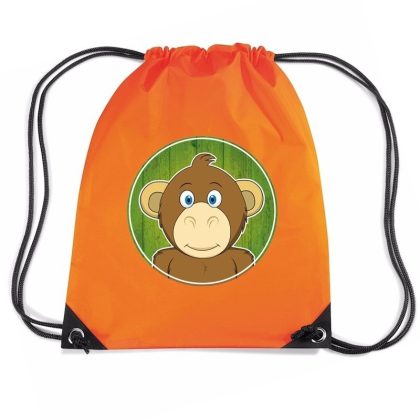 Bellatio Decorations Apen rugtas / gymtas oranje voor kinderen