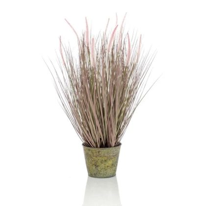 Bellatio flowers & plants Kunstplant Pennisetum in pot 58 cm