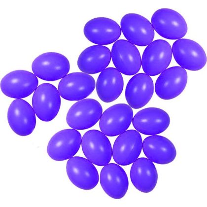 Merkloos 25x Paars eitje 4 cm om mee te knutselen