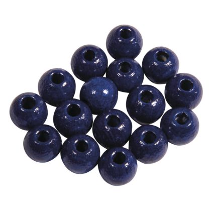 Rayher hobby materialen 460x stuks donkerblauwe houten kralen 6 mm