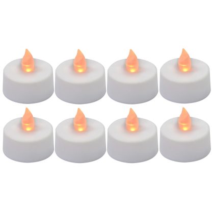 Grundig 8x stuks LED theelichten/waxinelichten wit