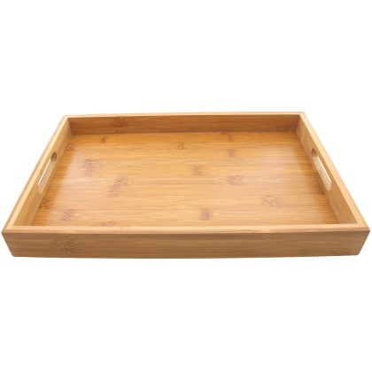 Svenska Living Bamboe houten dienblad met handvatten 38 cm