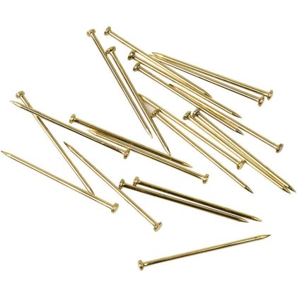 Merkloos Kopspelden/steekspelden - 500x - goud - 16 x 0,65 mm