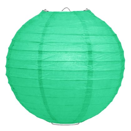 Merkloos Luxe bol feest lampion - mintgroen - dia 25 cm - papier