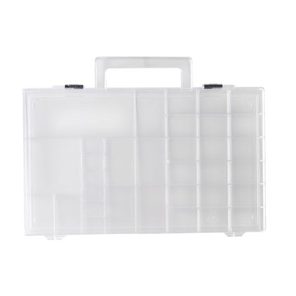 Merkloos Opberg/sorteer box transparant 33-vaks 31 cm