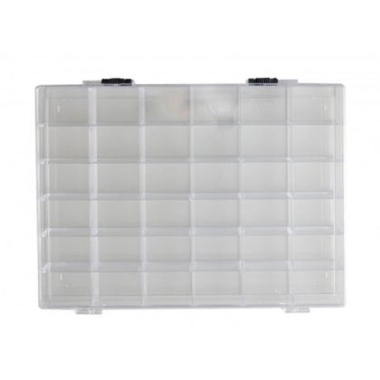 Merkloos Opberg/sorteer box transparant 36-vaks 25 cm