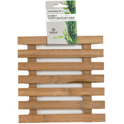 Haushaltshelden Pannenonderzetter - vierkant - D17 cm - bamboe hout