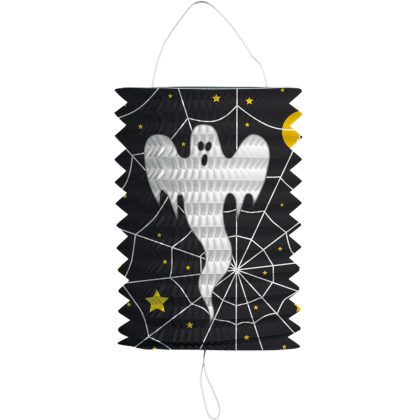 Merkloos Ronde lampion 16 cm spook