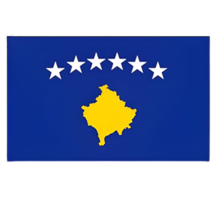 Merkloos Vlag Kosovo - 90 x 150 cm - polyester - feestartikelen