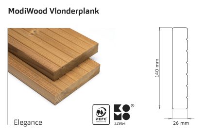 Intergard Vlonderplanken voor vlonder thermisch gemodificeerd Elegance 420cm
